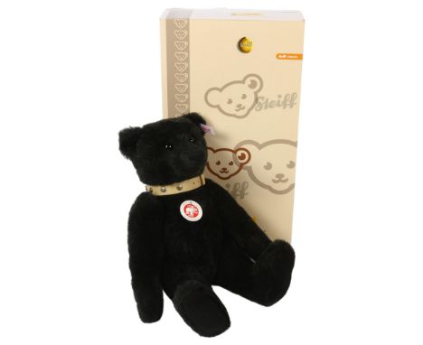 A Steiff Black Alpaca Collector's Bear, in associated box with certification, ref. 038365, no. 01175 of 2008 