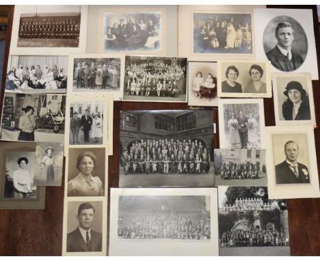 A collection of vintage photographs, &amp; numerous cigarette &amp; other trade cards.