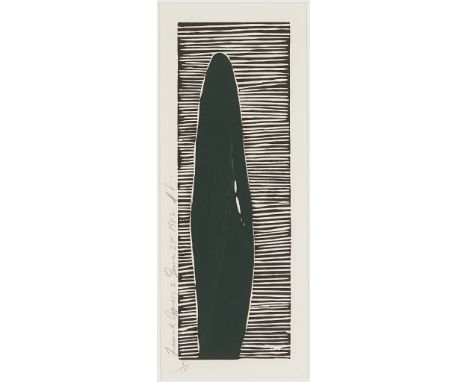 Donald Sultan (American, b. 1951). Linocut on Arches Cover White paper titled "French Cypress 2" from "Tramp Pictures - Cypre