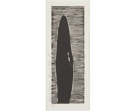 Donald Sultan (American, b. 1951). Linocut on Arches Cover White paper titled "French Cypress 1" from "Tramp Pictures - Cypre