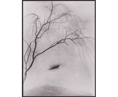 Chin San Long (Lang Jingshan) (Chinese, 1892-1995). Photograph titled "Spring Fantasia," executed 1945, depicting a boat floa