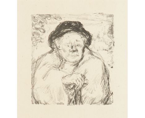 Pierre Bonnard (French, 1867-1947). Original lithograph titled "Portrait of a Man," 1902. From the artist illustrated book ti