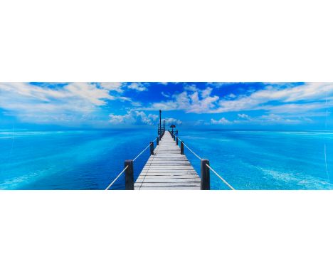 Peter Lik (Australian, b. 1959). Photograph titled "Beyond Paradise," depicting a pier in Key West, Florida, stretching out i