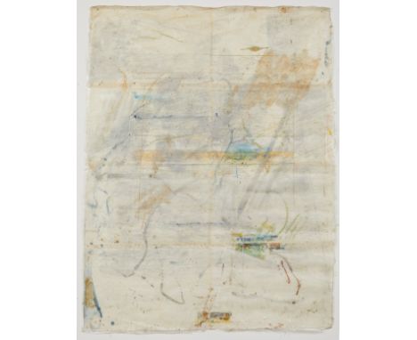 Steve Sorman (American, b. 1948). Mixed media artwork on paper. Signed, dated October 8, 1978, and inscribed "the paper birch