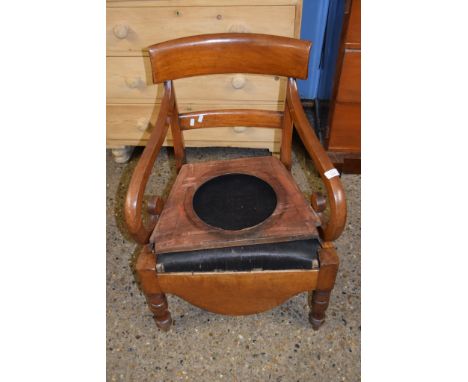 19TH CENTURY COMMODE CHAIR