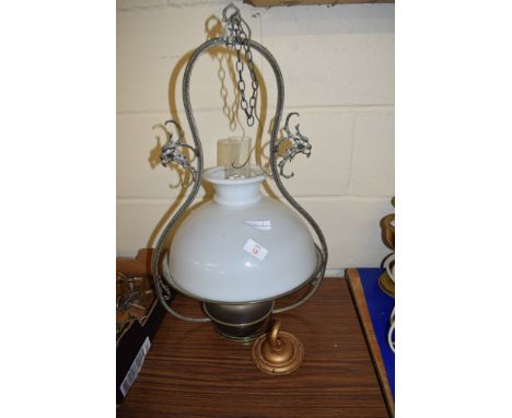 WALL LIGHT WITH WHITE SHADE AND METAL FRAME