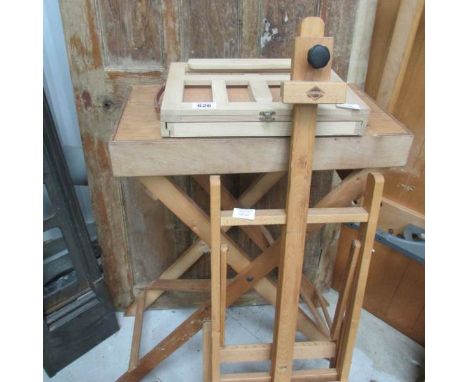 An artist's easel, stands etc