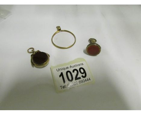 2 vintage fobs and one other item