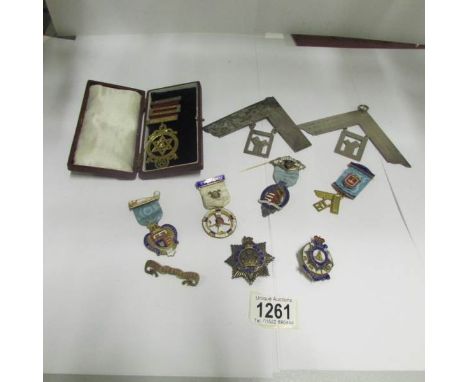 A quantity of silver and enamel 1920/30/40's Masonic medals including Finsbury etc