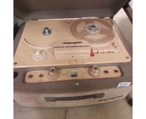 A Magnafon reel to reel tape recorder