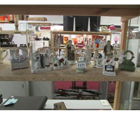 A collection of Victorian fairings, trinket pots etc