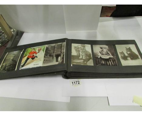 A post card album containing Humorous, Scenic, WW1 and local interest, Welton, Market Rasen etc