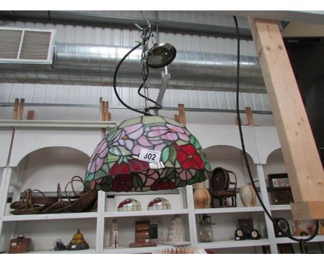 A Tiffany style ceiling light