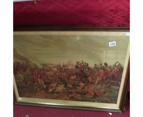 A print of the Battle of Waterloo