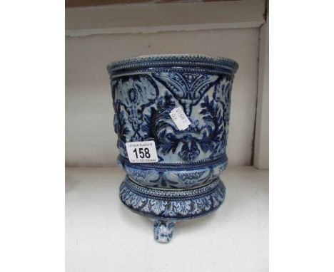 A 19th century German stone ware jardiniere on stand