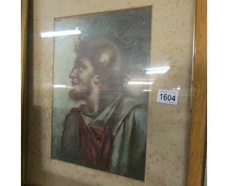 An oil on board portrait of a gentleman, signed (possibly Italian)
