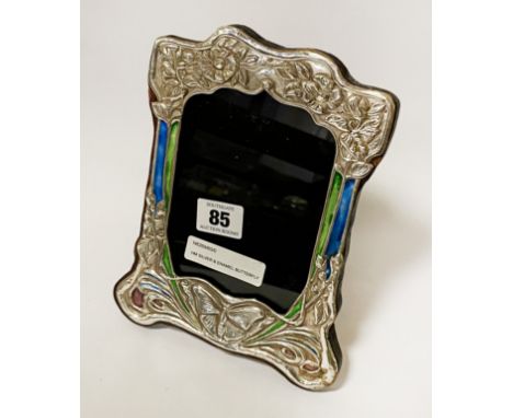 HM SILVER &amp; ENAMEL BUTTERFLY PHOTO FRAME 21CMS X 16CMS