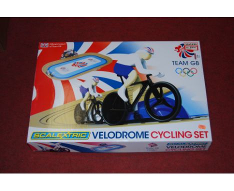 A boxed Scalextric Velodrome Cycling Set