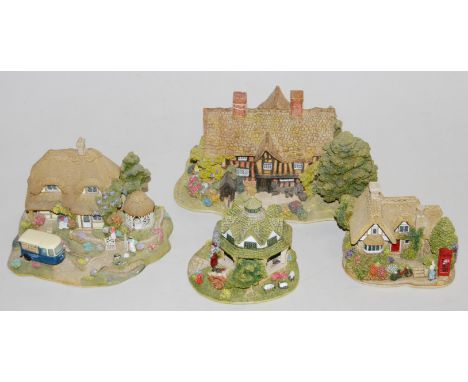 A large collection of boxed Lilliput Lane cottage ornaments, to include Bow Beams, Two Pints Please, Dunster Yarn Market, Cha