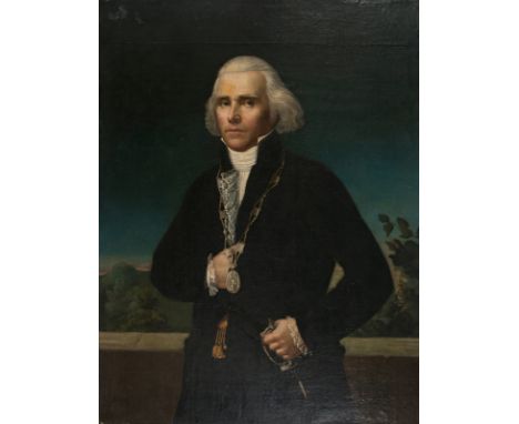 Colonial School. México o Perú. 18th Century.Colonial School. México o Perú. 18th Century."Portrait of a gentleman"Oil on can
