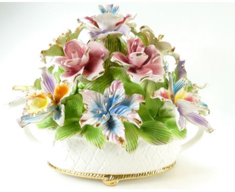 Large ceramic Italian Floral centerpiece , height 42cm