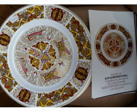 A set of Spode plates including The Kells Plate, St Gall plate, St Chad plate, Lindisfarne plate, Iona, Durham and The Durrow