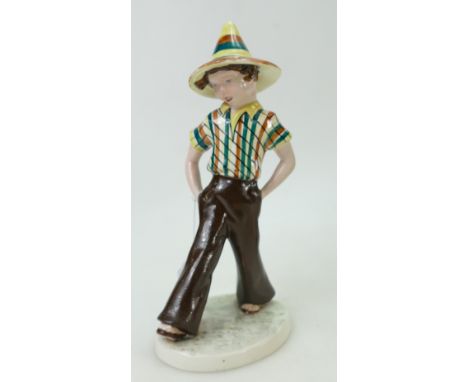 Goldscheider figure of boy in hat(restored)
