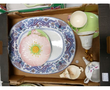 A collection of pottery including Carltonware, large Chinese Dragon platter etc 