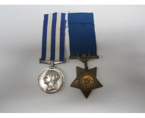 Pair to Leading Seaman F.Davis, Royal Navy,Egypt 1882-89, dated reverse, no bar (F.Davis. Lg Sean H.M.S. 'Minotaur'.); Khedve