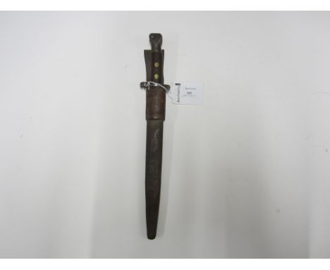 A Lee Metford Bayonet,A 1888 MKI Lee Metford bayonet second type. The pommel stamped with an N, and dated 10 96. In Naval Pat