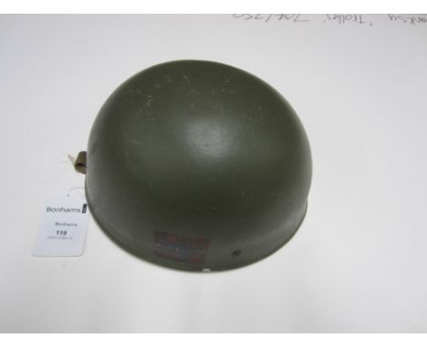 A Post WW2 British Army Paratrooper's Helmet,by C.C.L., size 7 1/4, dated 1956. (1)