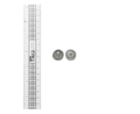 Nero AD 54-68,Silver Denarius, Lugdunum mint AD 51, 3.36g, issued under Claudius. Obv. NERONI CLAUDIO DRUSO GERM COS DESIGN, 