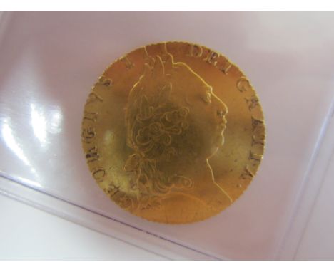 George III,Guinea, 1793, fifth laureate head right, R.Spade shaped shield (S.3729).  Some light scratching, otherwise almost 