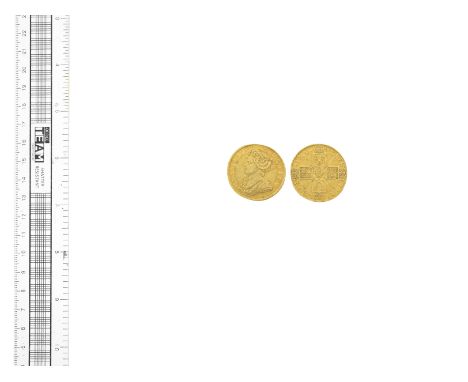 Anne, 1702-14,Two Guineas, 1711, draped bust left, R.Crowned cruciform shields sceptres in angles, edge milled (S.3569).  Lig