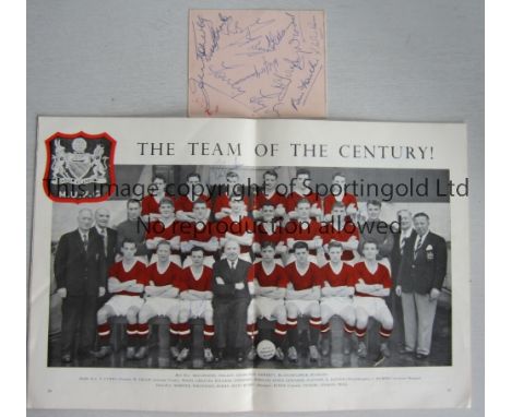 MANCHESTER UNITED / BUSBY BABES AUTOGRAPHS 1956/7      Two hand signed items: album sheet and The Red Devils 1956/7 Souvenir 