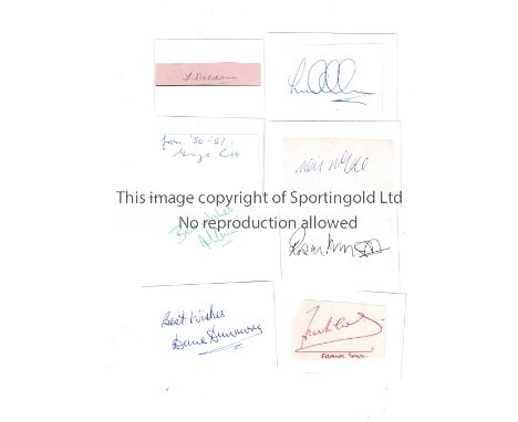 TOTTENHAM HOTSPUR AUTOGRAPHS     Approximately 40 hand signed white cards from the 1950's onwards.     Good