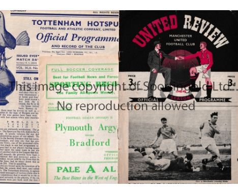 BRADFORD PARK AVENUE      Six programmes from the 1940's including home v Barnsley 19/1/46 and 5 aways including Reserves v S