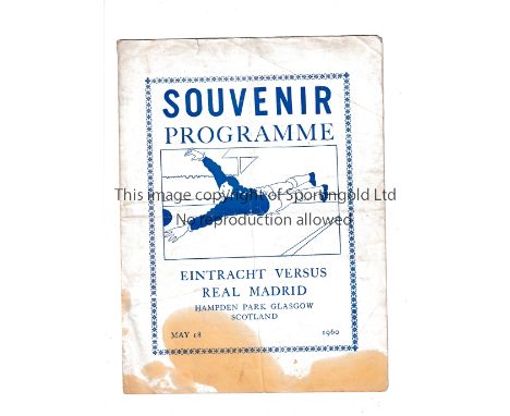 PIRATE ISSUE FOR 1960 EUROPEAN CUP FINAL     Eintracht Frankfurt v Real Madrid. An pirate issue, publisher inknown, for the f