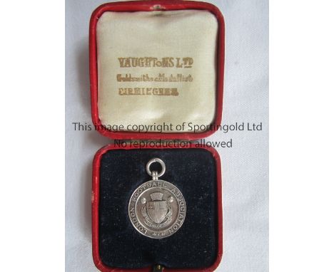 LONDON CHALLENGE CUP MEDAL 1923      Hallmarked silver medal in box issued in 1923 by Vaughtons Limited of Birmingham for the