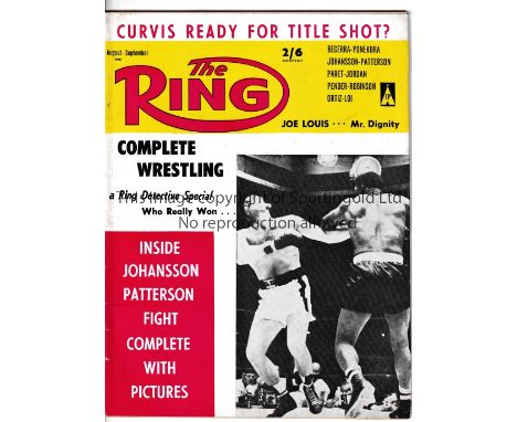 CASSIUS CLAY / MUHAMMAD ALI / 1960 RING MAGAZINE       August - September 1960 issue which includes a round up of the Olympic