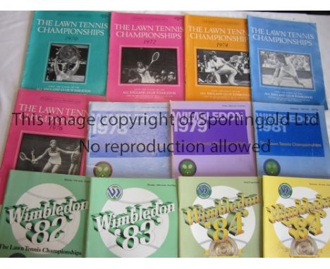 WIMBLEDON TENNIS / AUSTRALIAN OPEN      Twenty one programmes including 19 Wimbledon programmes, 22/6/1970 results entered, 4