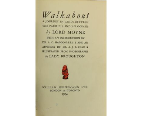 [Guinness] Moyne (Lord Walter Edward Guinness) Lord,&nbsp;Walkabout A Journey in Lands between The Pacific &amp; Indian Ocean