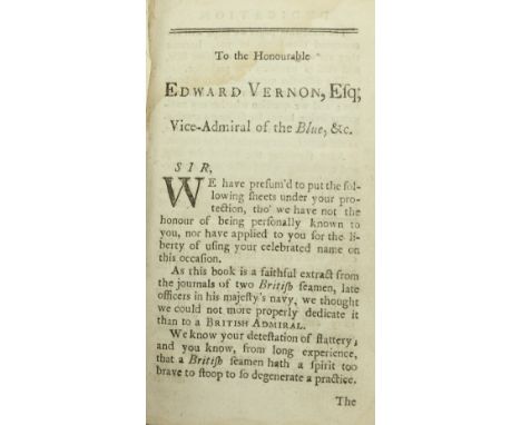 First Dublin Edition  Bulkeley (John) &amp; Cummins (John)&nbsp;A Voyage to the South Seas, In the Years 1740 and 1741,&nbsp;
