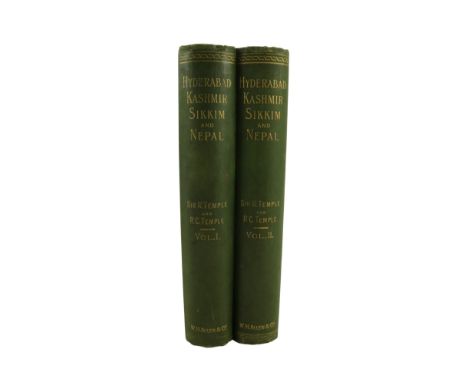Temple (Sir Wm.)&nbsp;Journals kept in Hyderabad, Kashmire, Sikkim and Napal, Ed. by Richard Carnac Temple, 2 vols. 8vo Lond.