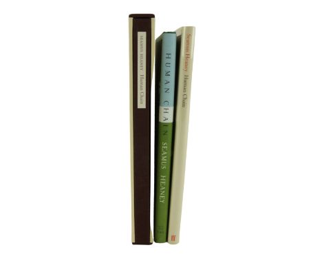 Heaney (Seamus)&nbsp;The Human Chain, L. 2010, Faber,&nbsp;First Edn., NO. 142 of 350 copies specially bound and Signed, slip