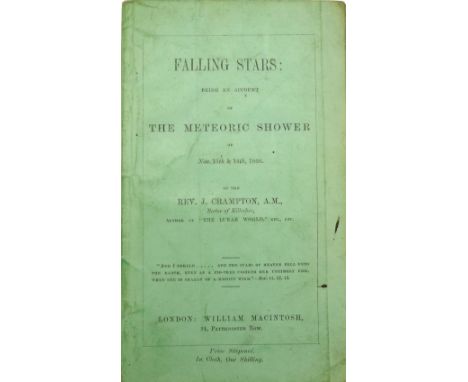Astronomy:&nbsp; Crampton (Rev. Josiah) Rector of Killesher, Co. Fermanagh,&nbsp;Being an Account of The Meteoric Shower of N