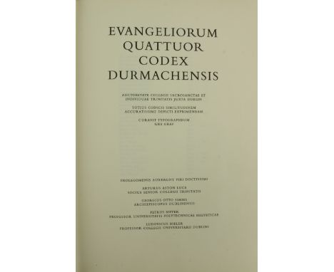 The Book of Durrow:&nbsp;Evangeliorum Quattuor Codex Durmachensis, 2 vols. folio Olten, Lausanne, and Freiburg (Urs Graf-Verl