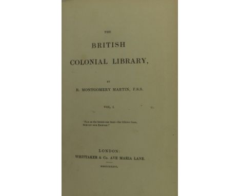 Canada: Martin (R. Montgomery)&nbsp;History of Upper and Lower Canada, sm. 8vo London 1836.&nbsp;First Edn., hf. title (The B