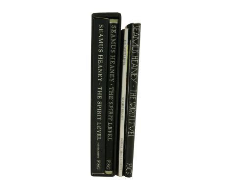 Heaney (Seamus)&nbsp;The Spirit Level,&nbsp; N.Y. 1996,&nbsp;First U.S. Edn., cloth, with an audio cassette, in slipcase; wit