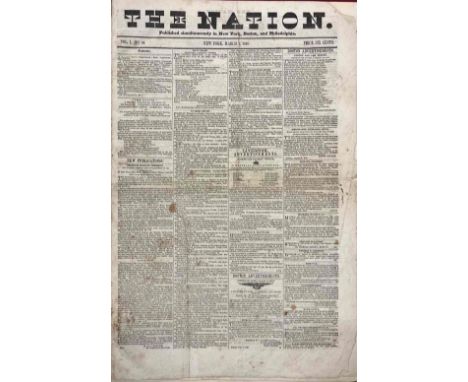 Republican Newspapers:&nbsp;A tall folio bound Volume of original First Editions of Republican Newspapers, including&nbsp;The
